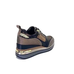 Ivoire0130a Ivoire 6Q4954 Cuir Bronze*Femme Baskets