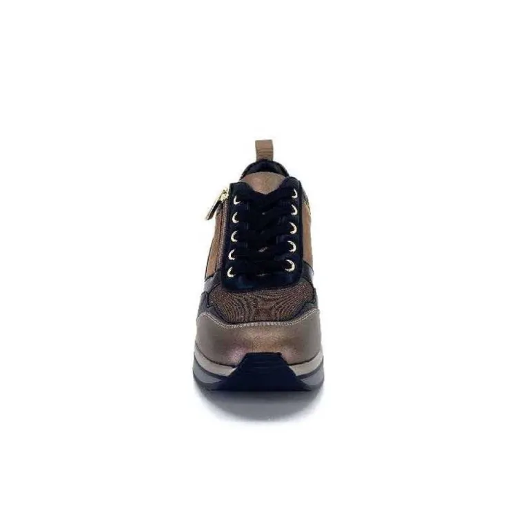 Ivoire0130a Ivoire 6Q4954 Cuir Bronze*Femme Baskets