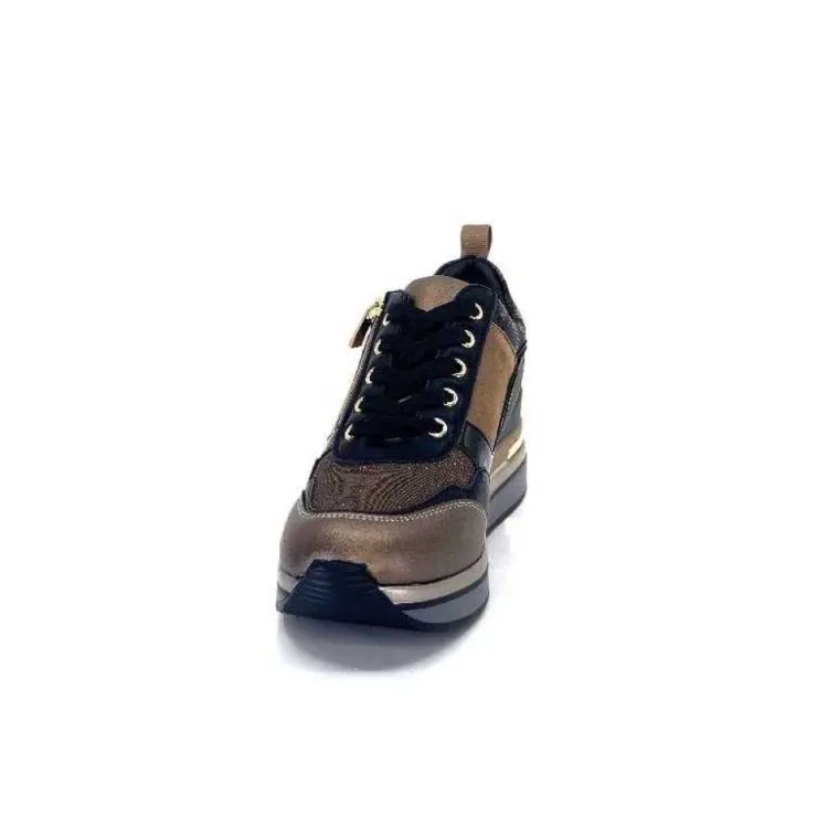 Ivoire0130a Ivoire 6Q4954 Cuir Bronze*Femme Baskets