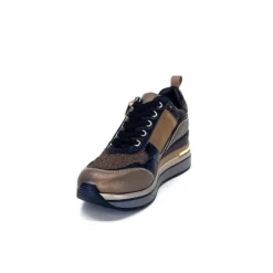 Ivoire0130a Ivoire 6Q4954 Cuir Bronze*Femme Baskets