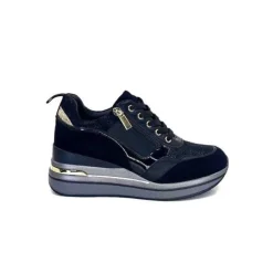 Ivoire0130a Ivoire 6Q4954 Daim Noir*Femme Baskets