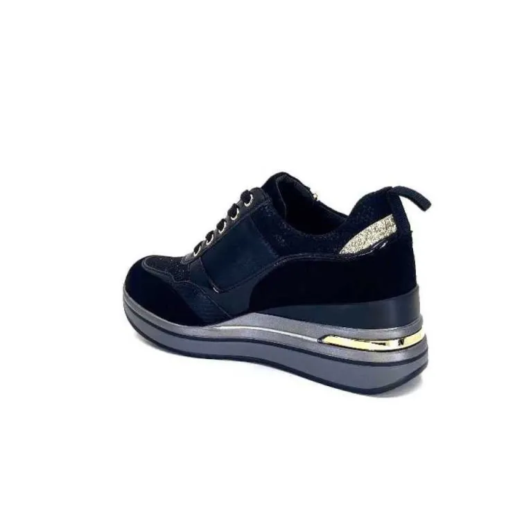Ivoire0130a Ivoire 6Q4954 Daim Noir*Femme Baskets