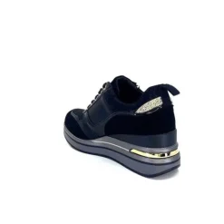 Ivoire0130a Ivoire 6Q4954 Daim Noir*Femme Baskets