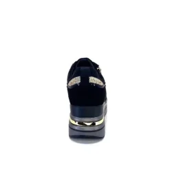 Ivoire0130a Ivoire 6Q4954 Daim Noir*Femme Baskets