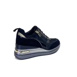 Ivoire0130a Ivoire 6Q4954 Daim Noir*Femme Baskets