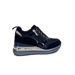 Ivoire0130a Ivoire 6Q4954 Daim Noir*Femme Baskets