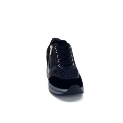 Ivoire0130a Ivoire 6Q4954 Daim Noir*Femme Baskets