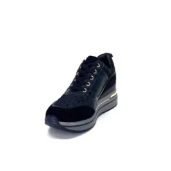 Ivoire0130a Ivoire 6Q4954 Daim Noir*Femme Baskets