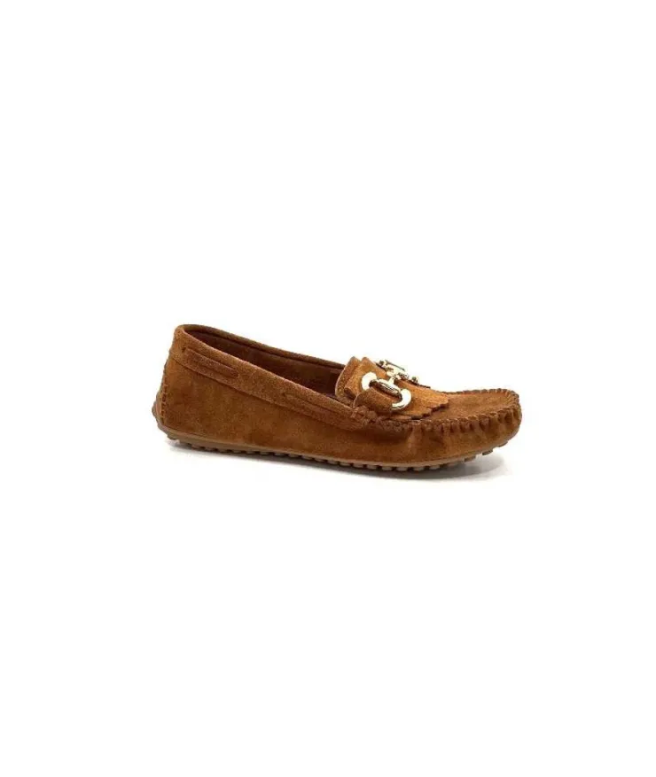 gloria Ivoire Rk13 Daim Marron*Femme Mocassins