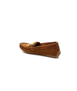gloria Ivoire Rk13 Daim Marron*Femme Mocassins