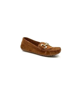 gloria Ivoire Rk13 Daim Marron*Femme Mocassins