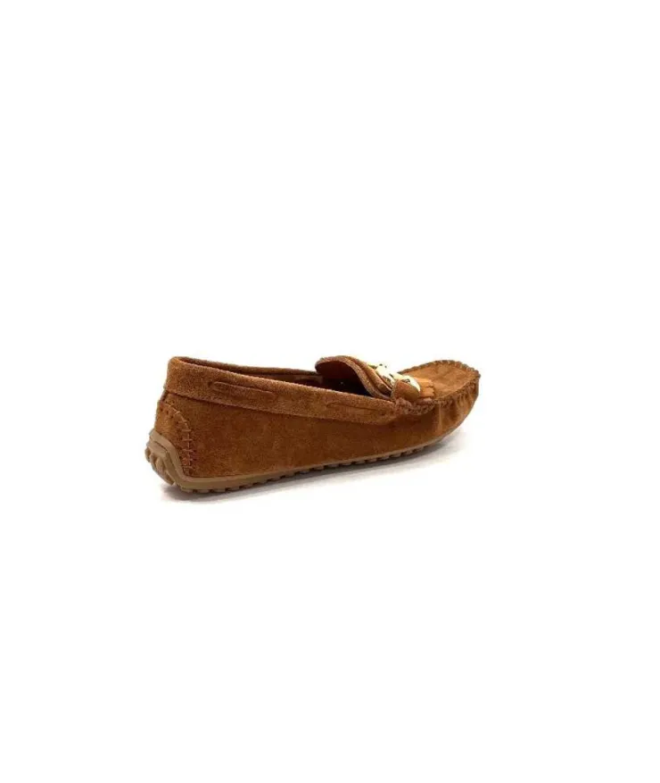 gloria Ivoire Rk13 Daim Marron*Femme Mocassins
