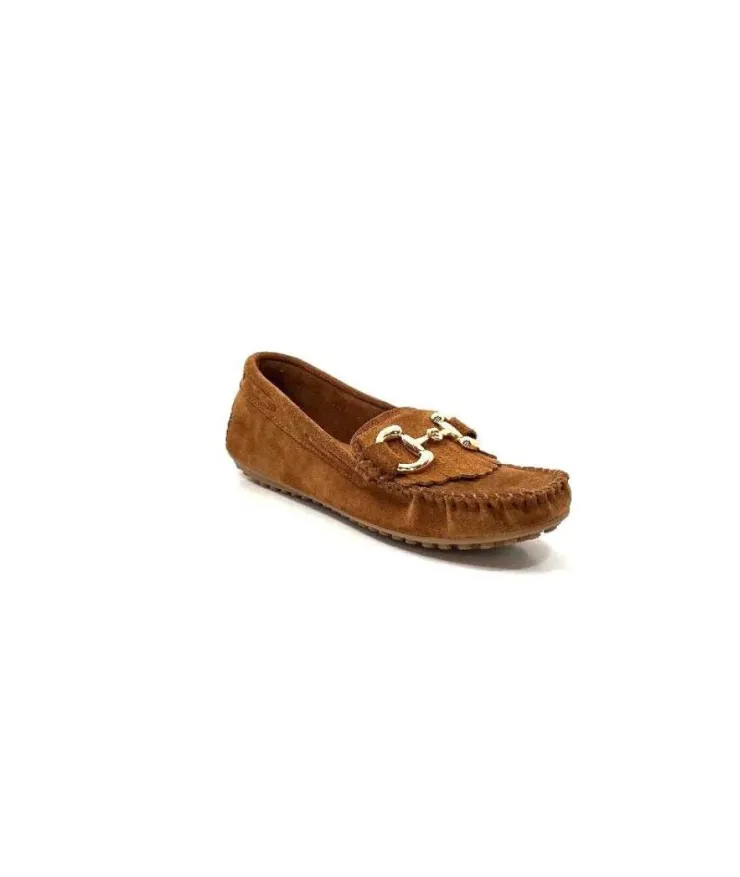 gloria Ivoire Rk13 Daim Marron*Femme Mocassins
