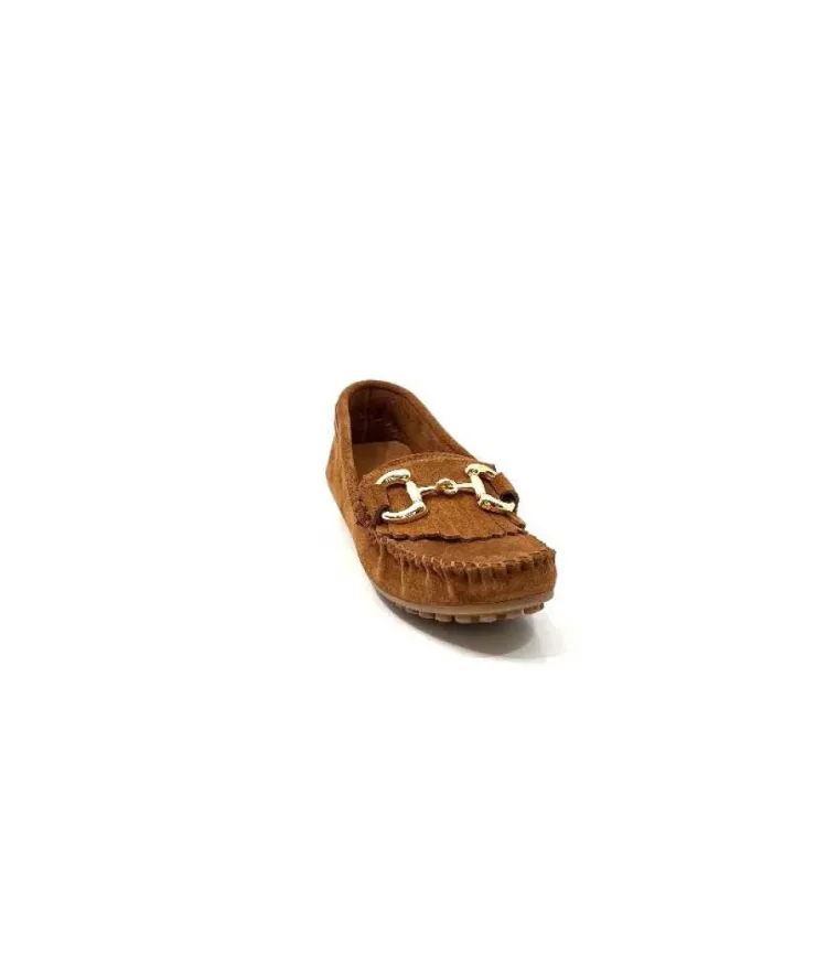 gloria Ivoire Rk13 Daim Marron*Femme Mocassins