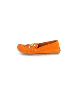 gloria Ivoire Rk13 Daim Orange*Femme Mocassins