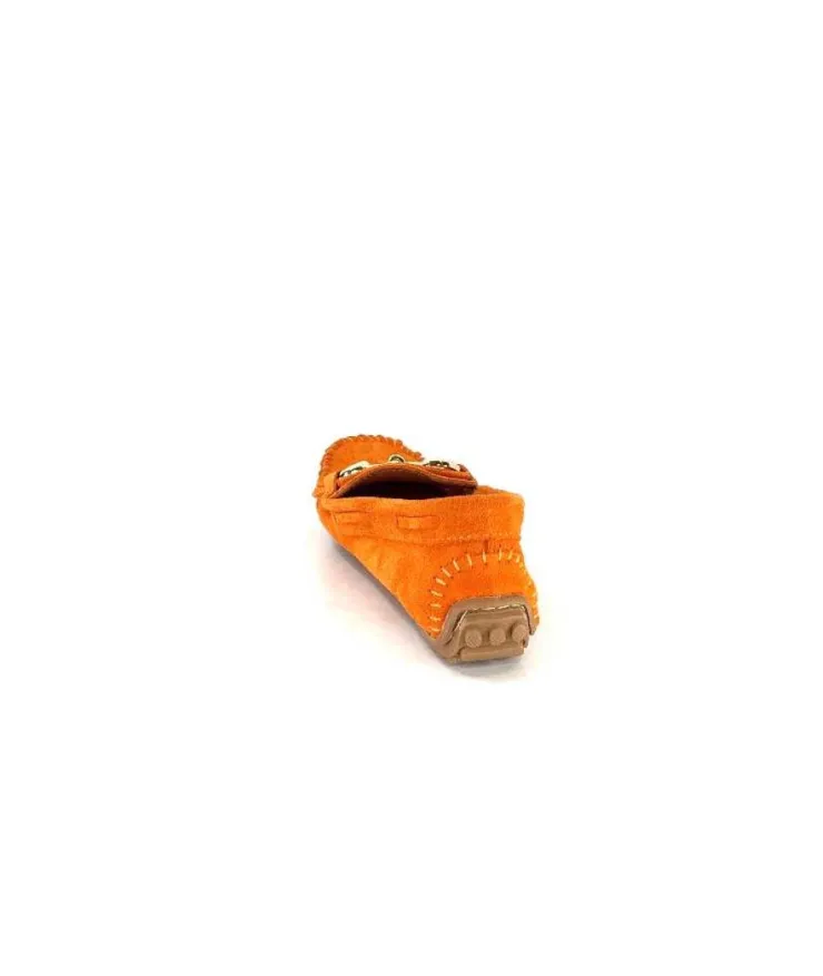 gloria Ivoire Rk13 Daim Orange*Femme Mocassins