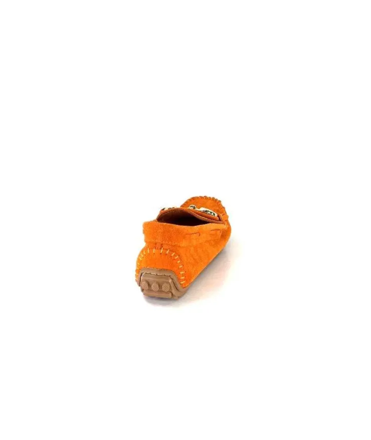 gloria Ivoire Rk13 Daim Orange*Femme Mocassins