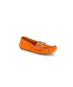 gloria Ivoire Rk13 Daim Orange*Femme Mocassins
