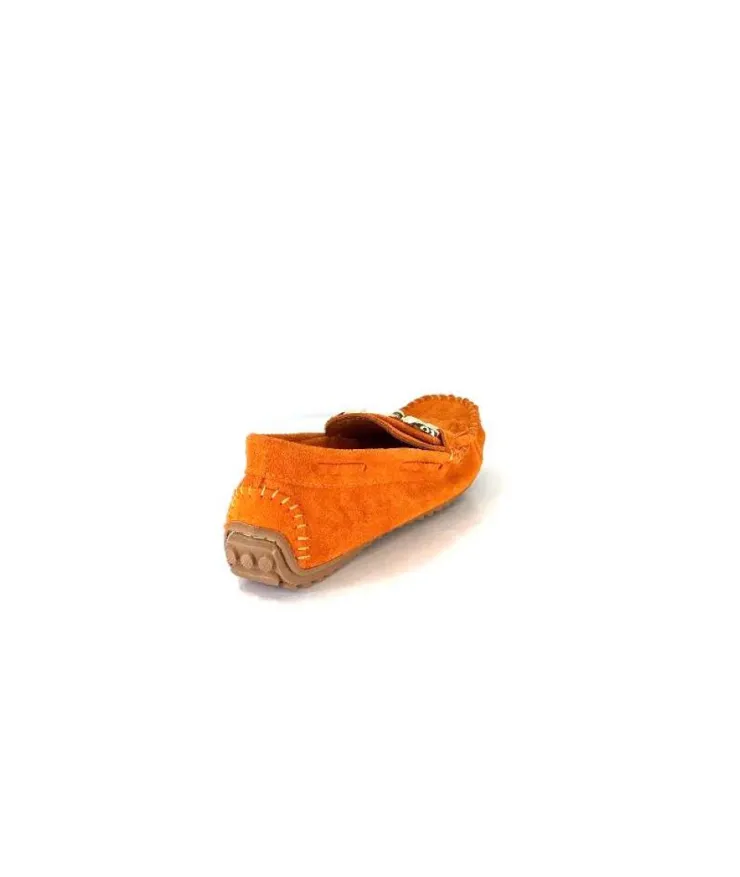gloria Ivoire Rk13 Daim Orange*Femme Mocassins