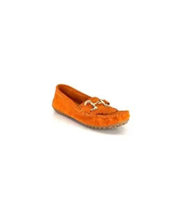 gloria Ivoire Rk13 Daim Orange*Femme Mocassins