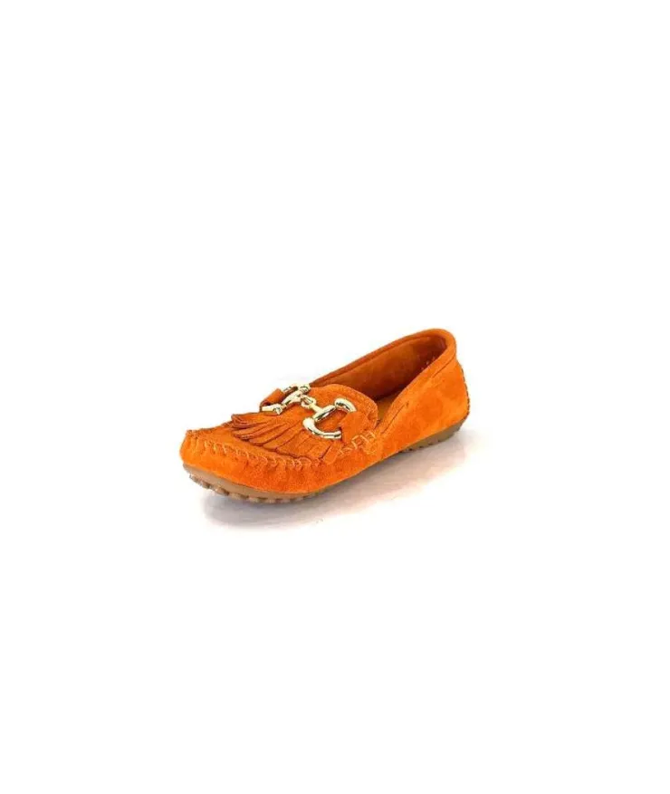 gloria Ivoire Rk13 Daim Orange*Femme Mocassins