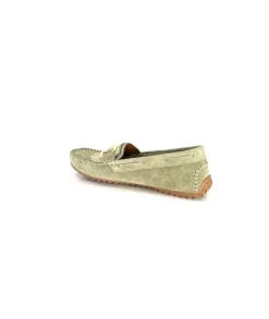 gloria Ivoire Rk13 Daim Vert*Femme Mocassins