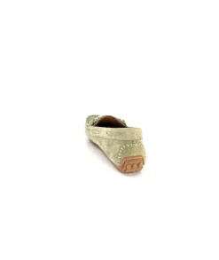 gloria Ivoire Rk13 Daim Vert*Femme Mocassins