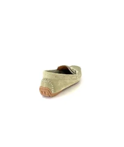 gloria Ivoire Rk13 Daim Vert*Femme Mocassins