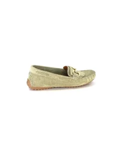 gloria Ivoire Rk13 Daim Vert*Femme Mocassins