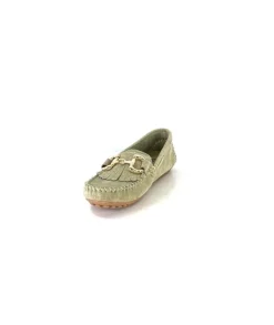 gloria Ivoire Rk13 Daim Vert*Femme Mocassins