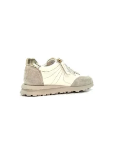 355-ivoire Ivoire Rkr70 Cuir Creme - Or*Femme Baskets