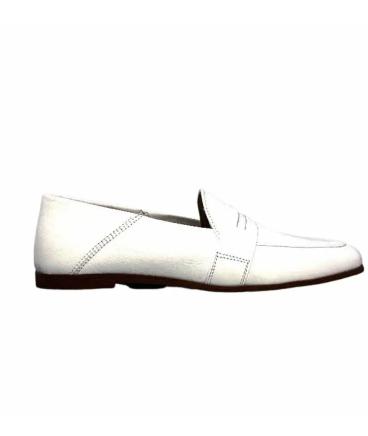 gloria Ivoire S05 Cuir Blanc*Femme Mocassins