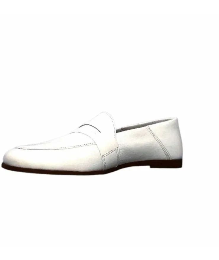 gloria Ivoire S05 Cuir Blanc*Femme Mocassins