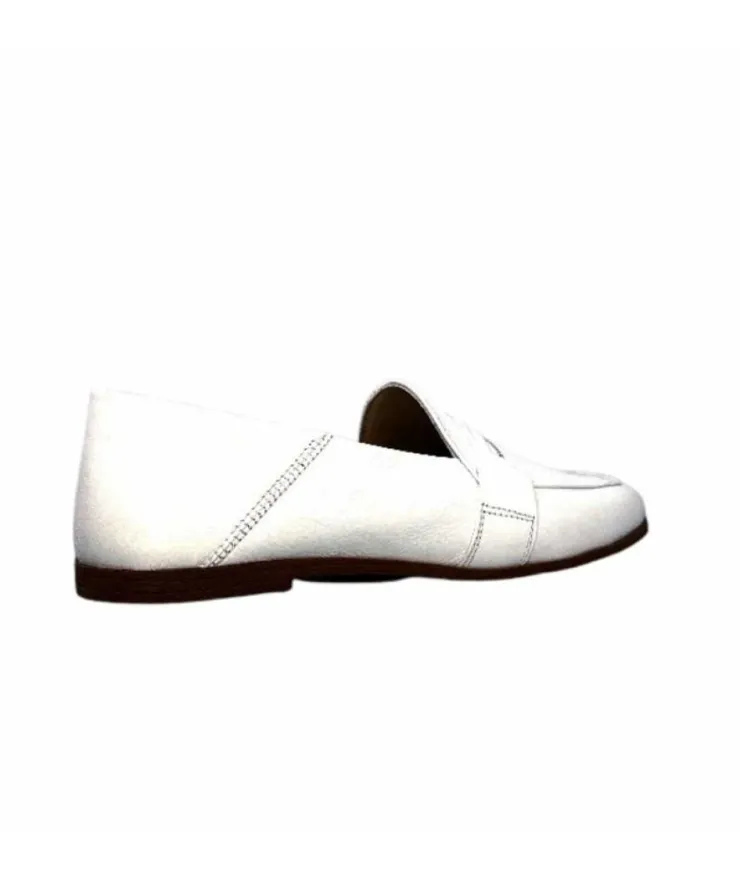 gloria Ivoire S05 Cuir Blanc*Femme Mocassins