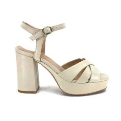 Ivoire0352a Ivoire S525 Cuir Creme*Femme Plateformes