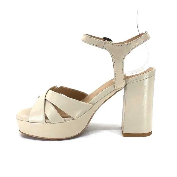 Ivoire0352a Ivoire S525 Cuir Creme*Femme Plateformes