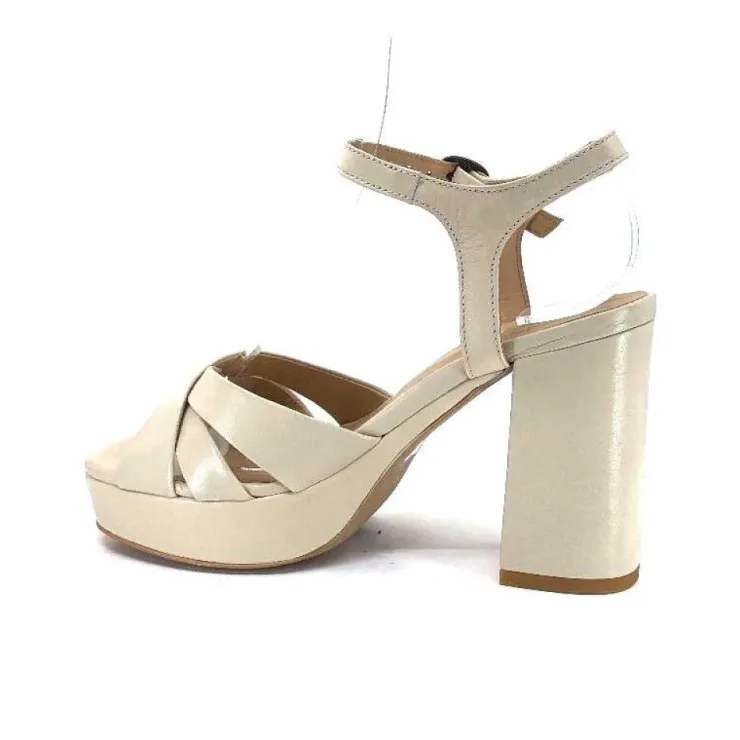 Ivoire0352a Ivoire S525 Cuir Creme*Femme Plateformes