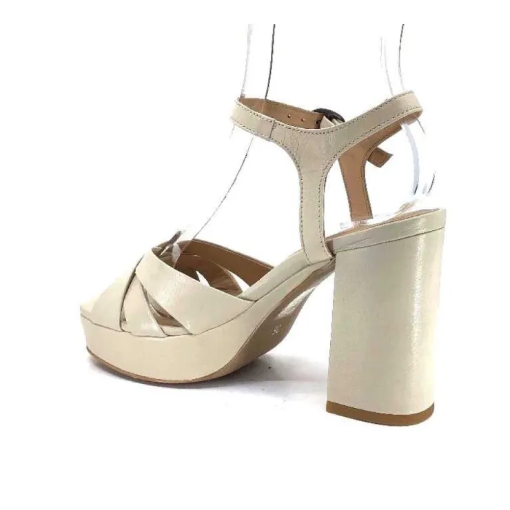 Ivoire0352a Ivoire S525 Cuir Creme*Femme Plateformes