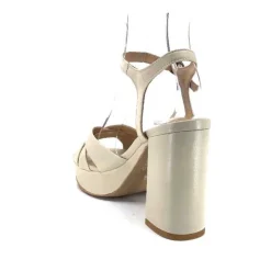 Ivoire0352a Ivoire S525 Cuir Creme*Femme Plateformes