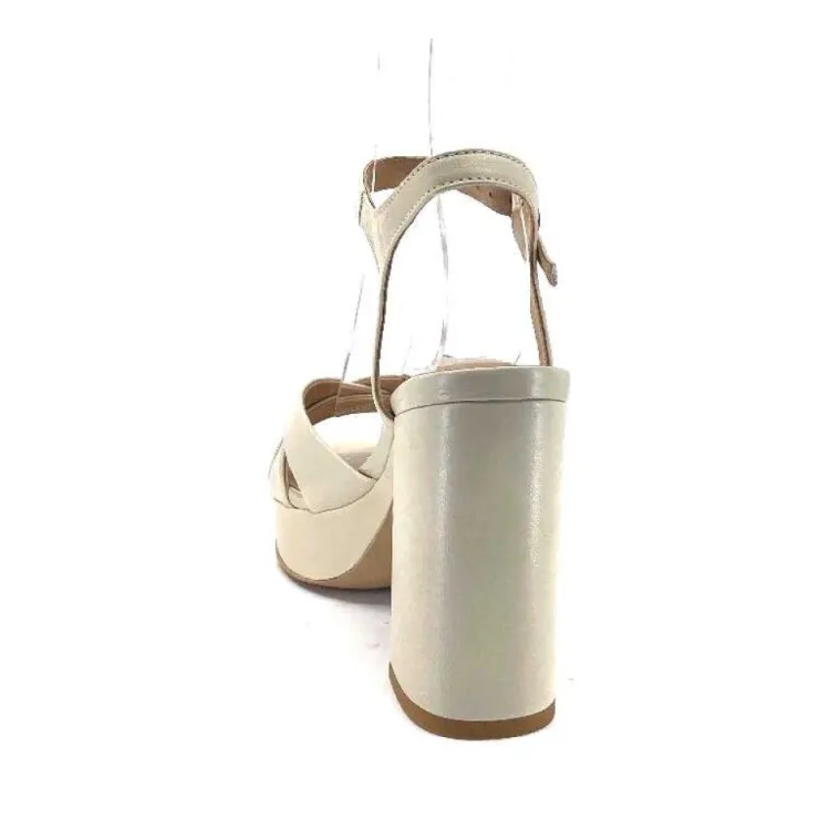 Ivoire0352a Ivoire S525 Cuir Creme*Femme Plateformes