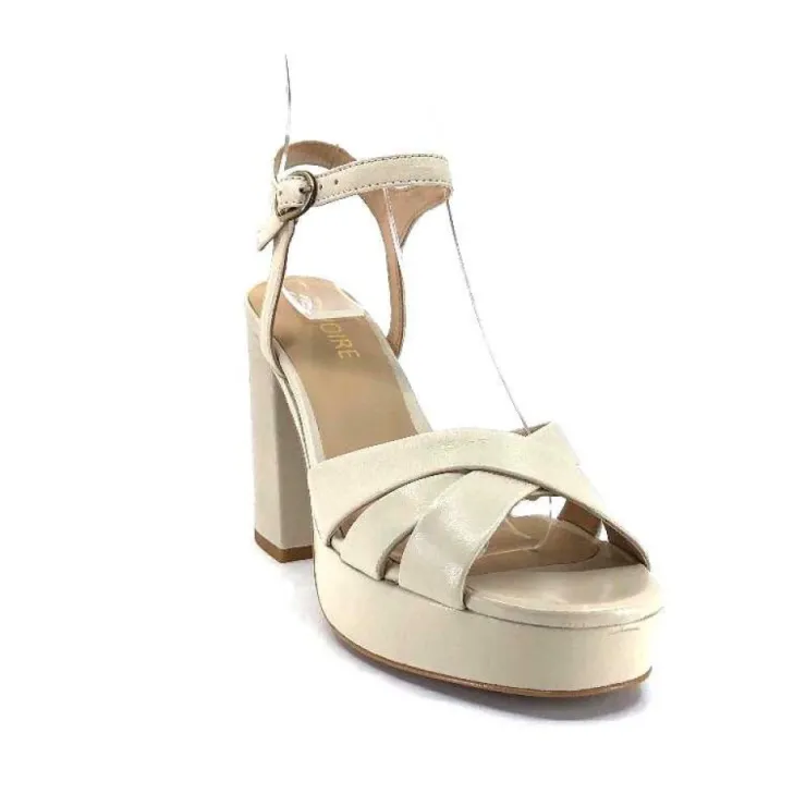 Ivoire0352a Ivoire S525 Cuir Creme*Femme Plateformes