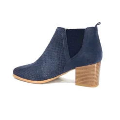 Ivoire0352a Ivoire S674 Cuir Daim Bleu Marine*Femme Bottines Eté
