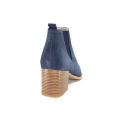 Ivoire0352a Ivoire S674 Cuir Daim Bleu Marine*Femme Bottines Eté