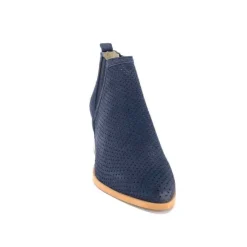 Ivoire0352a Ivoire S674 Cuir Daim Bleu Marine*Femme Bottines Eté