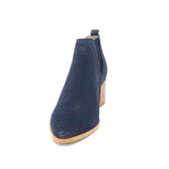 Ivoire0352a Ivoire S674 Cuir Daim Bleu Marine*Femme Bottines Eté