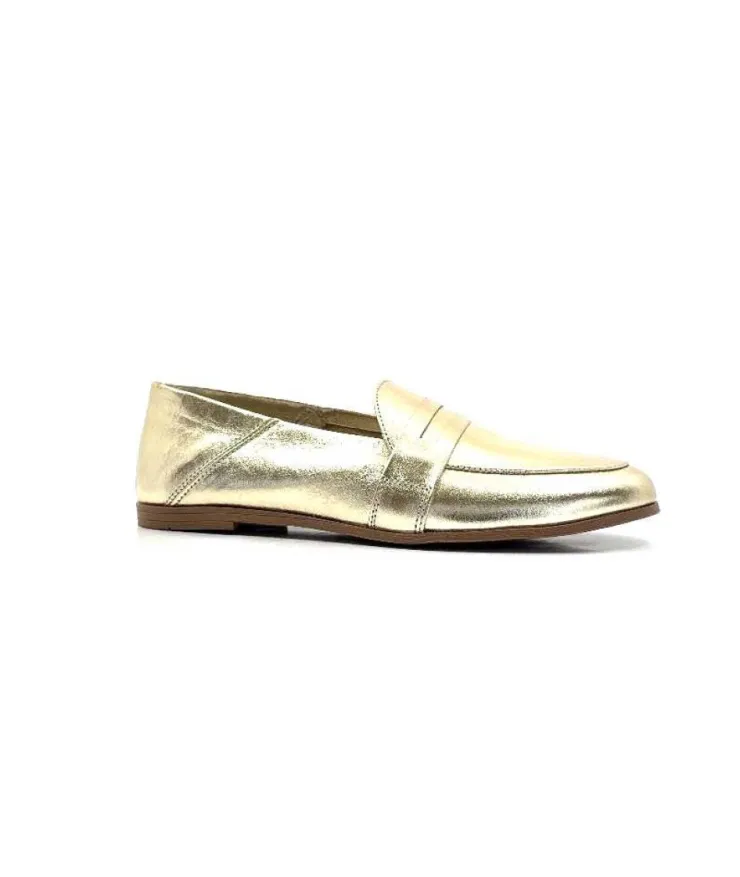 gloria Ivoire S05 Cuir Or*Femme Mocassins