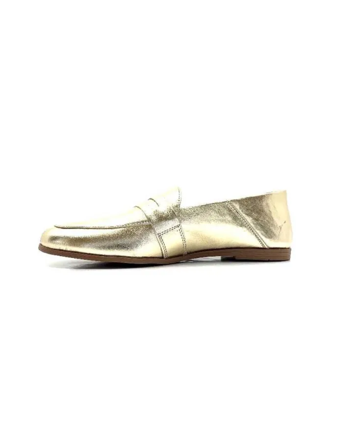 gloria Ivoire S05 Cuir Or*Femme Mocassins