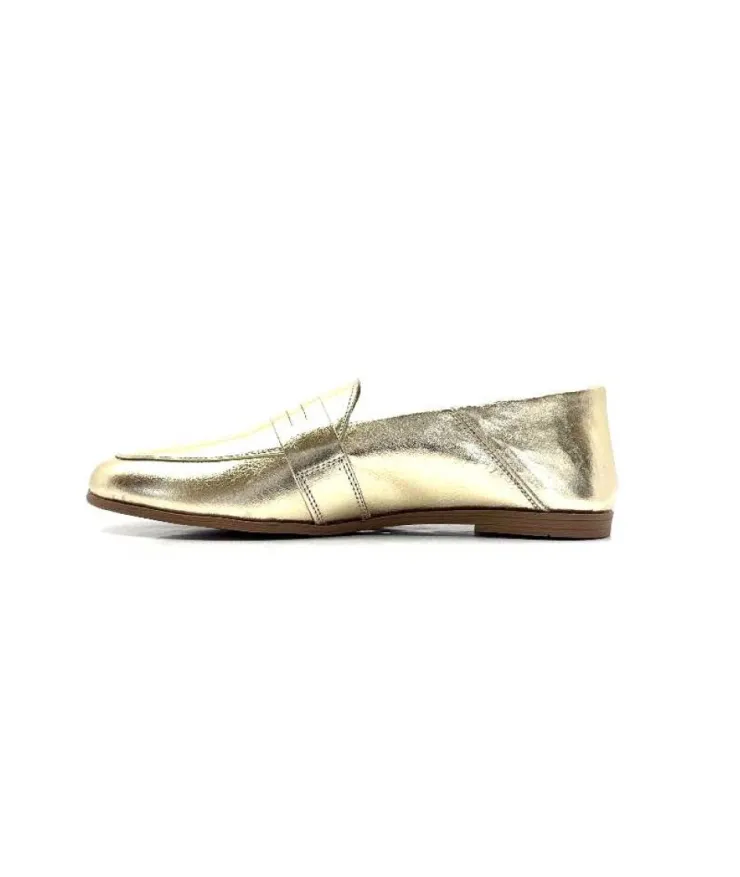 gloria Ivoire S05 Cuir Or*Femme Mocassins