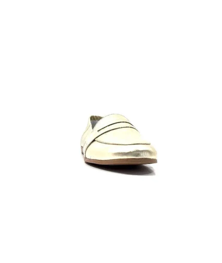 gloria Ivoire S05 Cuir Or*Femme Mocassins