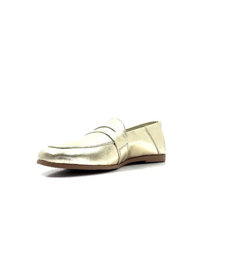 gloria Ivoire S05 Cuir Or*Femme Mocassins